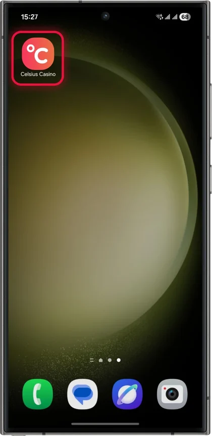 Celsius Casino app on Android, step 3