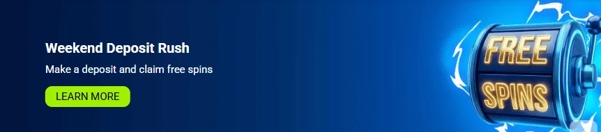 FairPari Weekend Deposit Rush banner: make a deposit and claim free spins