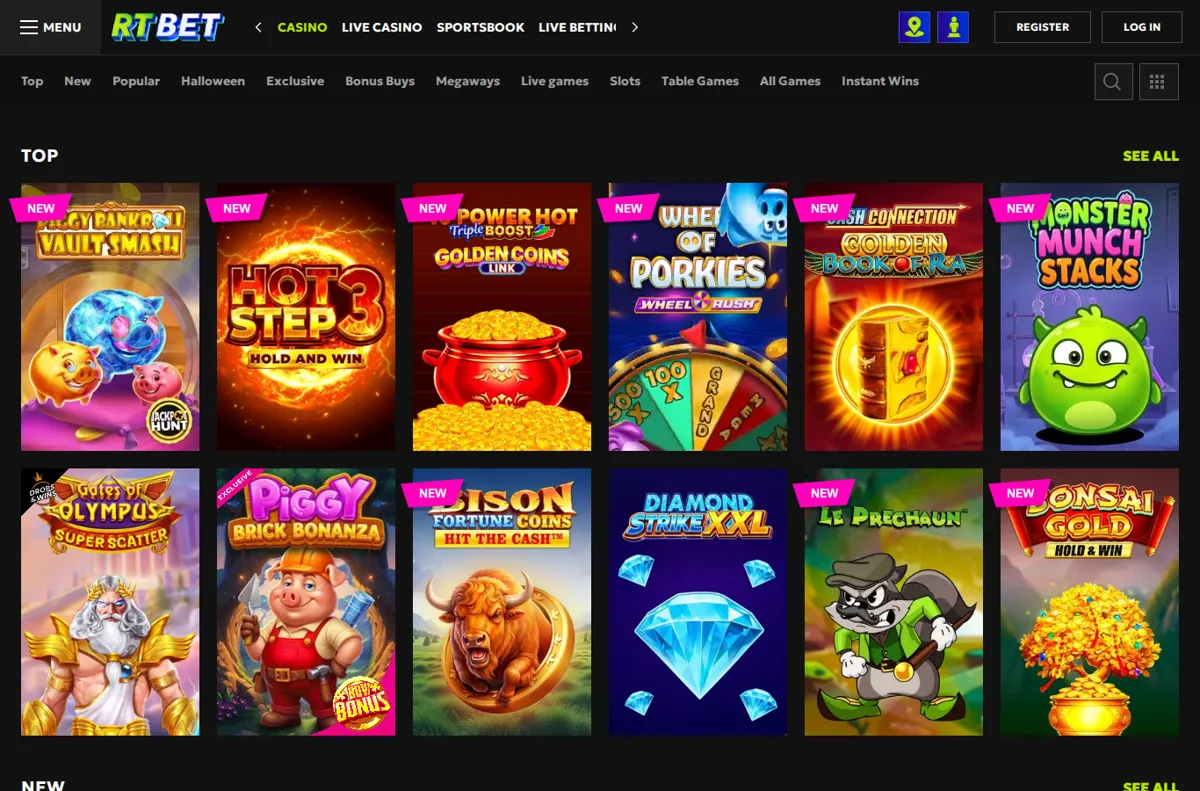 RTbet landing page for Canadian players, October 2026
