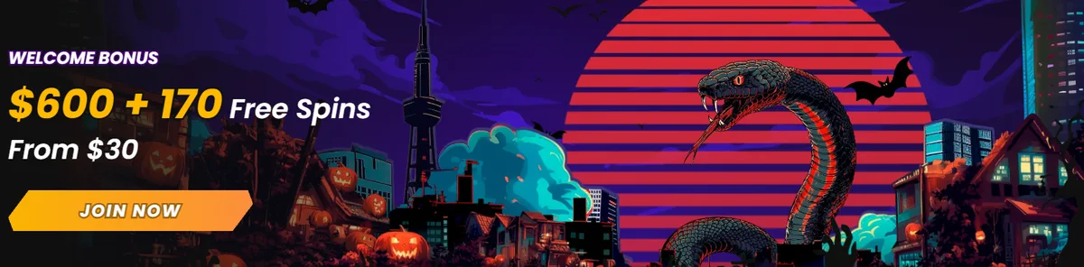 Wild Tokyo Welcome Bonus banner: $600 + 170 free spins from $30